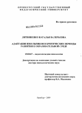 Литвиненко, Наталья Валерьевна. Адаптация школьников в критические периоды развития к образовательной среде: дис. доктор психологических наук: 19.00.07 - Педагогическая психология. Оренбург. 2009. 469 с.