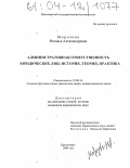 Морозова, Наталья Александровна. Административная ответственность юридических лиц: История, теория, практика: дис. кандидат юридических наук: 12.00.14 - Административное право, финансовое право, информационное право. Красноярск. 2004. 288 с.