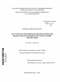 Клемина, Анна Викторовна. Акустическая интерферометрия биологических жидкостей для медицинской лабораторной диагностики: дис. кандидат физико-математических наук: 01.04.06 - Акустика. Нижний Новгород. 2010. 129 с.