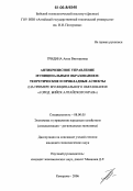 Гридина, Анна Викторовна. Антикризисное управление муниципальным образованием: теоретические и прикладные аспекты: на примере муниципального образования "город Бийск Алтайского края" : на примере муниципального образования "город Бийск Алтайского края": дис. кандидат экономических наук: 08.00.05 - Экономика и управление народным хозяйством: теория управления экономическими системами; макроэкономика; экономика, организация и управление предприятиями, отраслями, комплексами; управление инновациями; региональная экономика; логистика; экономика труда. Кемерово. 2006. 193 с.