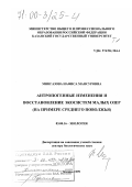 Мингазова, Нафиса Мансуровна. Антропогенные изменения и восстановление экосистем малых озер: На примере Среднего Поволжья: дис. доктор биологических наук: 03.00.16 - Экология. Казань. 1999. 710 с.