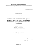 Степашкина Анастасия Владимировна. Бактериальная пенициллинацилаза: взаимосвязь структура – функция и получение одноцепочечной формы фермента: дис. кандидат наук: 03.01.04 - Биохимия. ФГУ «Федеральный исследовательский центр «Фундаментальные основы биотехнологии» Российской академии наук». 2017. 164 с.