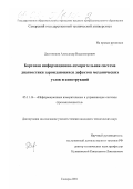 Десятников, Александр Владимирович. Бортовая информационно-измерительная система диагностики зарождающихся дефектов механических узлов и конструкций: дис. кандидат технических наук: 05.11.16 - Информационно-измерительные и управляющие системы (по отраслям). Самара. 2001. 158 с.