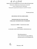 Михайлова, Светлана Николаевна. Человеческие ресурсы в системе социально-экономических отношений: дис. кандидат экономических наук: 08.00.01 - Экономическая теория. Чебоксары. 2005. 159 с.