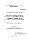 Устюгов, Сергей Дмитриевич. Численное моделирование крупномасштабной конвекции в протонейтронной звезде при взрыве сверхновой II типа: дис. кандидат физико-математических наук: 05.13.16 - Применение вычислительной техники, математического моделирования и математических методов в научных исследованиях (по отраслям наук). Москва. 1999. 99 с.