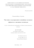 Чеховской Игорь Сергеевич. Численное моделирование нелинейных волновых эффектов в связанных волноводах: дис. кандидат наук: 05.13.18 - Математическое моделирование, численные методы и комплексы программ. ФГБУН Институт вычислительных технологий Сибирского отделения Российской академии наук. 2018. 117 с.