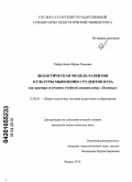 Хайруллина, Фирая Хановна. Дидактическая модель развития культуры мышления студентов вуза: на примере изучения учебной дисциплины "Логика": дис. кандидат педагогических наук: 13.00.01 - Общая педагогика, история педагогики и образования. Казань. 2010. 223 с.