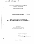 Шилко, Роман Сергеевич. Динамика внимания при кратковременном запоминании: дис. кандидат психологических наук: 19.00.01 - Общая психология, психология личности, история психологии. Москва. 2003. 219 с.