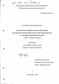 Кулинченко, Виктор Васильевич. Дополнительное профессиональное образование как компонент региональной системы образования взрослых: На материале Краснодарского края: дис. кандидат педагогических наук: 13.00.01 - Общая педагогика, история педагогики и образования. Краснодар. 1999. 238 с.