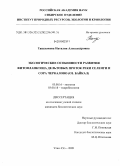 Ташлыкова, Наталия Александровна. Экологические особенности развития фитопланктона дельтовых проток реки Селенги и сора Черкалово: оз. Байкал: дис. кандидат биологических наук: 03.00.16 - Экология. Улан-Удэ. 2009. 206 с.