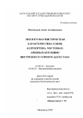 Магомедова, Асият Асхабалиевна. Эколого-фаунистическая характеристика совок (Lepidoptera, Noctuidae) аридных котловин Внутреннего горного Дагестана: дис. кандидат биологических наук: 03.00.16 - Экология. Махачкала. 2003. 246 с.