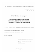 Воробьёв, Игорь Александрович. Эволюция фазового объёма и согласование пучка в линейном ускорителе высокой мощности: дис. кандидат физико-математических наук: 01.04.20 - Физика пучков заряженных частиц и ускорительная техника. Москва. 2001. 196 с.