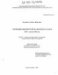 Куксенко, Елена Ивановна. Эволюция обычного права донских казаков: XVI - начало XIX вв.: дис. кандидат юридических наук: 12.00.01 - Теория и история права и государства; история учений о праве и государстве. Ростов-на-Дону. 2005. 208 с.