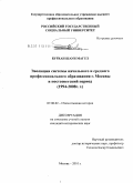 Бурхан Шауи Магул. Эволюция системы начального и среднего профессионального образования г. Москвы в постсоветский период: 1994-2008 г.: дис. кандидат исторических наук: 07.00.02 - Отечественная история. Москва. 2010. 159 с.