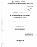 Саленко, Александр Владимирович. Федерализм в России и Германии: Сравнительный анализ: дис. кандидат юридических наук: 12.00.02 - Конституционное право; муниципальное право. Санкт-Петербург. 2002. 211 с.
