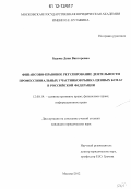 Бурова, Дина Викторовна. Финансово-правовое регулирование деятельности профессиональных участников рынка ценных бумаг в Российской Федерации: дис. кандидат наук: 12.00.14 - Административное право, финансовое право, информационное право. Москва. 2012. 198 с.