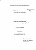 Рыбина, Татьяна Александровна. Флора сосудистых растений особо охраняемых природных территорий г. Томска: дис. кандидат биологических наук: 03.00.05 - Ботаника. Томск. 2009. 241 с.