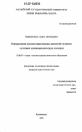 Поднебесных, Елена Леонидовна. Формирование духовно-нравственных ценностей студентов в условиях инновационной среды колледжа: дис. кандидат педагогических наук: 13.00.08 - Теория и методика профессионального образования. Калининград. 2006. 200 с.