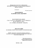 Фильченков, Валерий Александрович. Формирование государственно-частного партнерства в социальной сфере: дис. кандидат экономических наук: 08.00.05 - Экономика и управление народным хозяйством: теория управления экономическими системами; макроэкономика; экономика, организация и управление предприятиями, отраслями, комплексами; управление инновациями; региональная экономика; логистика; экономика труда. Москва. 2008. 183 с.