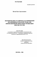 Котов, Олег Анатольевич. Формирование и развитие благоприятной предпринимательской среды для инновационной деятельности высшей школы России: дис. кандидат экономических наук: 08.00.05 - Экономика и управление народным хозяйством: теория управления экономическими системами; макроэкономика; экономика, организация и управление предприятиями, отраслями, комплексами; управление инновациями; региональная экономика; логистика; экономика труда. Москва. 2006. 159 с.