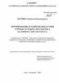 Боткина, Людмила Владимировна. Формирование и развитие индустрии туризма и отдыха мегаполиса: На примере Санкт-Петербурга: дис. кандидат экономических наук: 08.00.05 - Экономика и управление народным хозяйством: теория управления экономическими системами; макроэкономика; экономика, организация и управление предприятиями, отраслями, комплексами; управление инновациями; региональная экономика; логистика; экономика труда. Санкт-Петербург. 2006. 280 с.
