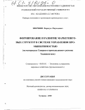 Зикрияев, Фаридун Фарходович. Формирование и развитие маркетинговых структур в системе управления промышленностью: На материалах Северного промышленного региона Таджикистана: дис. кандидат экономических наук: 08.00.05 - Экономика и управление народным хозяйством: теория управления экономическими системами; макроэкономика; экономика, организация и управление предприятиями, отраслями, комплексами; управление инновациями; региональная экономика; логистика; экономика труда. Худжанд. 2000. 140 с.