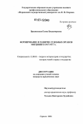 Брыжинская, Елена Владимировна. Формирование и развитие судебных органов Мордовии в 1917-1937 гг.: дис. кандидат юридических наук: 12.00.01 - Теория и история права и государства; история учений о праве и государстве. Саранск. 2006. 231 с.