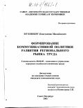Мухенберг, Константин Михайлович. Формирование коммуникативной политики развития регионального рынка труда: дис. кандидат экономических наук: 08.00.05 - Экономика и управление народным хозяйством: теория управления экономическими системами; макроэкономика; экономика, организация и управление предприятиями, отраслями, комплексами; управление инновациями; региональная экономика; логистика; экономика труда. Санкт-Петербург. 2002. 191 с.