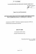Хрипко, Светлана Владимировна. Формирование конкурентоспособной экономики региона как условие перехода к устойчивому развитию: дис. кандидат экономических наук: 08.00.05 - Экономика и управление народным хозяйством: теория управления экономическими системами; макроэкономика; экономика, организация и управление предприятиями, отраслями, комплексами; управление инновациями; региональная экономика; логистика; экономика труда. Казань. 2012. 228 с.