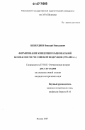 Шевердяев, Николай Николаевич. Формирование концепции национальной безопасности Российской Федерации: 1992 - 2003 гг.: дис. кандидат исторических наук: 07.00.02 - Отечественная история. Москва. 2007. 171 с.