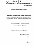 Мигненко, Марина Анатольевна. Формирование лингвокультурологической компетенции в процессе профессиональной подготовки иностранных военнослужащих: дис. кандидат педагогических наук: 13.00.08 - Теория и методика профессионального образования. Тольятти. 2004. 209 с.