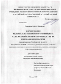 Рамазанов, Сайгит Манапович. Формирование материально-технического потенциала сельскохозяйственного производства на инновационной основе: на материалах Тамбовской области: дис. кандидат экономических наук: 08.00.05 - Экономика и управление народным хозяйством: теория управления экономическими системами; макроэкономика; экономика, организация и управление предприятиями, отраслями, комплексами; управление инновациями; региональная экономика; логистика; экономика труда. Москва. 2009. 210 с.