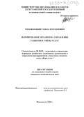 Чапаев, Набигуллах Мухтарович. Формирование механизма управления развитием сферы услуг: дис. кандидат экономических наук: 08.00.05 - Экономика и управление народным хозяйством: теория управления экономическими системами; макроэкономика; экономика, организация и управление предприятиями, отраслями, комплексами; управление инновациями; региональная экономика; логистика; экономика труда. Махачкала. 2005. 136 с.