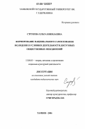 Струкова, Ольга Николаевна. Формирование национального самосознания молодежи в условиях деятельности досуговых общественных объединений: дис. кандидат педагогических наук: 13.00.05 - Теория, методика и организация социально-культурной деятельности. Тамбов. 2006. 258 с.