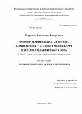 Бояркина, Валентина Валерьевна. Формирование общекультурных компетенций у будущих менеджеров в воспитательной работе вуза: дис. кандидат наук: 13.00.08 - Теория и методика профессионального образования. Чебоксары. 2014. 165 с.