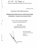 Кузьменко, Сергей Валентинович. Формирование общественного мнения средствами телевидения: социально-культурный аспект: дис. кандидат педагогических наук: 13.00.05 - Теория, методика и организация социально-культурной деятельности. Москва. 2002. 200 с.