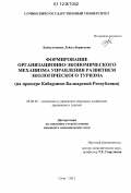 Байсултанова, Лейла Борисовна. Формирование организационно-экономического механизма управления развитием экологического туризма: на примере Кабардино-Балкарской Республики: дис. кандидат экономических наук: 08.00.05 - Экономика и управление народным хозяйством: теория управления экономическими системами; макроэкономика; экономика, организация и управление предприятиями, отраслями, комплексами; управление инновациями; региональная экономика; логистика; экономика труда. Сочи. 2012. 167 с.