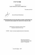 Игнатов, Василий Михайлович. Формирование правосознания будущих экономистов правоохранительных органов в вузе МВД России: дис. кандидат педагогических наук: 13.00.08 - Теория и методика профессионального образования. Санкт-Петербург. 2007. 162 с.