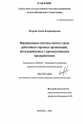 Петрова, Олеся Владимировна. Формирование системы оплаты труда работников торговых организаций, интегрированных с промышленными предприятиями: дис. кандидат экономических наук: 08.00.05 - Экономика и управление народным хозяйством: теория управления экономическими системами; макроэкономика; экономика, организация и управление предприятиями, отраслями, комплексами; управление инновациями; региональная экономика; логистика; экономика труда. Москва. 2006. 168 с.