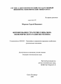 Морозов, Сергей Иванович. Формирование стратегии социально-экономического развития региона: дис. кандидат экономических наук: 08.00.05 - Экономика и управление народным хозяйством: теория управления экономическими системами; макроэкономика; экономика, организация и управление предприятиями, отраслями, комплексами; управление инновациями; региональная экономика; логистика; экономика труда. Санкт-Петербург. 2009. 183 с.