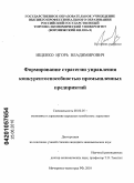 Ищенко, Игорь Владимирович. Формирование стратегии управления конкурентоспособностью промышленных предприятий: дис. кандидат экономических наук: 08.00.05 - Экономика и управление народным хозяйством: теория управления экономическими системами; макроэкономика; экономика, организация и управление предприятиями, отраслями, комплексами; управление инновациями; региональная экономика; логистика; экономика труда. Мичуринск-наукоград. 2010. 184 с.
