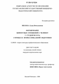 Яшкова, Елена Вячеславовна. Формирование ценностных отношений к человеку у студентов вуза в процессе профессиональной подготовки: дис. кандидат педагогических наук: 13.00.08 - Теория и методика профессионального образования. Нижний Новгород. 2006. 187 с.
