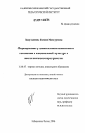 Хаертдинова, Рамзия Мансуровна. Формирование у дошкольников ценностного отношения к национальной культуре в многоэтническом пространстве: дис. кандидат педагогических наук: 13.00.07 - Теория и методика дошкольного образования. Набережные Челны. 2006. 222 с.