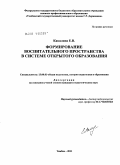 Какалина, Елена Викторовна. Формирование воспитательного пространства в системе открытого образования: дис. кандидат педагогических наук: 13.00.01 - Общая педагогика, история педагогики и образования. Тамбов. 2011. 365 с.