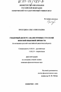 Прокудина, Ольга Николаевна. Гендерный дискурс-анализ речевых стратегий женской языковой личности: На материале русской и английской диалогической речи: дис. кандидат филологических наук: 10.02.01 - Русский язык. Кемерово. 2002. 209 с.