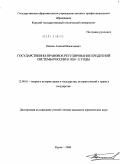 Пашин, Алексей Васильевич. Государственно-правовое регулирование кредитной системы России в 1920-е годы: дис. кандидат юридических наук: 12.00.01 - Теория и история права и государства; история учений о праве и государстве. Курск. 2009. 248 с.