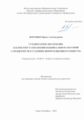 Верховых Ирина Александровна. Гуманитарное образование как институт национально-культурной самобытности в условиях информационного общества: дис. кандидат наук: 24.00.01 - Теория и история культуры. НОУ ВПО «Санкт-Петербургский гуманитарный университет профсоюзов». 2022. 196 с.