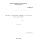 Альшарджаби Итидал Абдо Мукред. Hearing impairment among primary school children in Yemen (Нарушения слуха среди учащихся начальных школ Республики Йемен): дис. кандидат наук: 00.00.00 - Другие cпециальности. ФГАОУ ВО «Российский университет дружбы народов». 2023. 120 с.