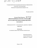 Булакина, Мария Борисовна. Информационная система управления ресурсами в образовательных интернет-каталогах: дис. кандидат технических наук: 05.13.01 - Системный анализ, управление и обработка информации (по отраслям). Москва. 2005. 168 с.