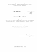 Глухова, Марина Федоровна. Инфраструктура молодежной политики: управление организационно-функциональным обеспечением: дис. доктор социологических наук: 22.00.08 - Социология управления. Нижний Новгород. 2012. 327 с.
